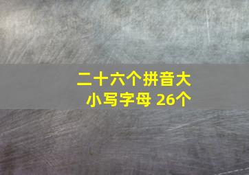 二十六个拼音大小写字母 26个